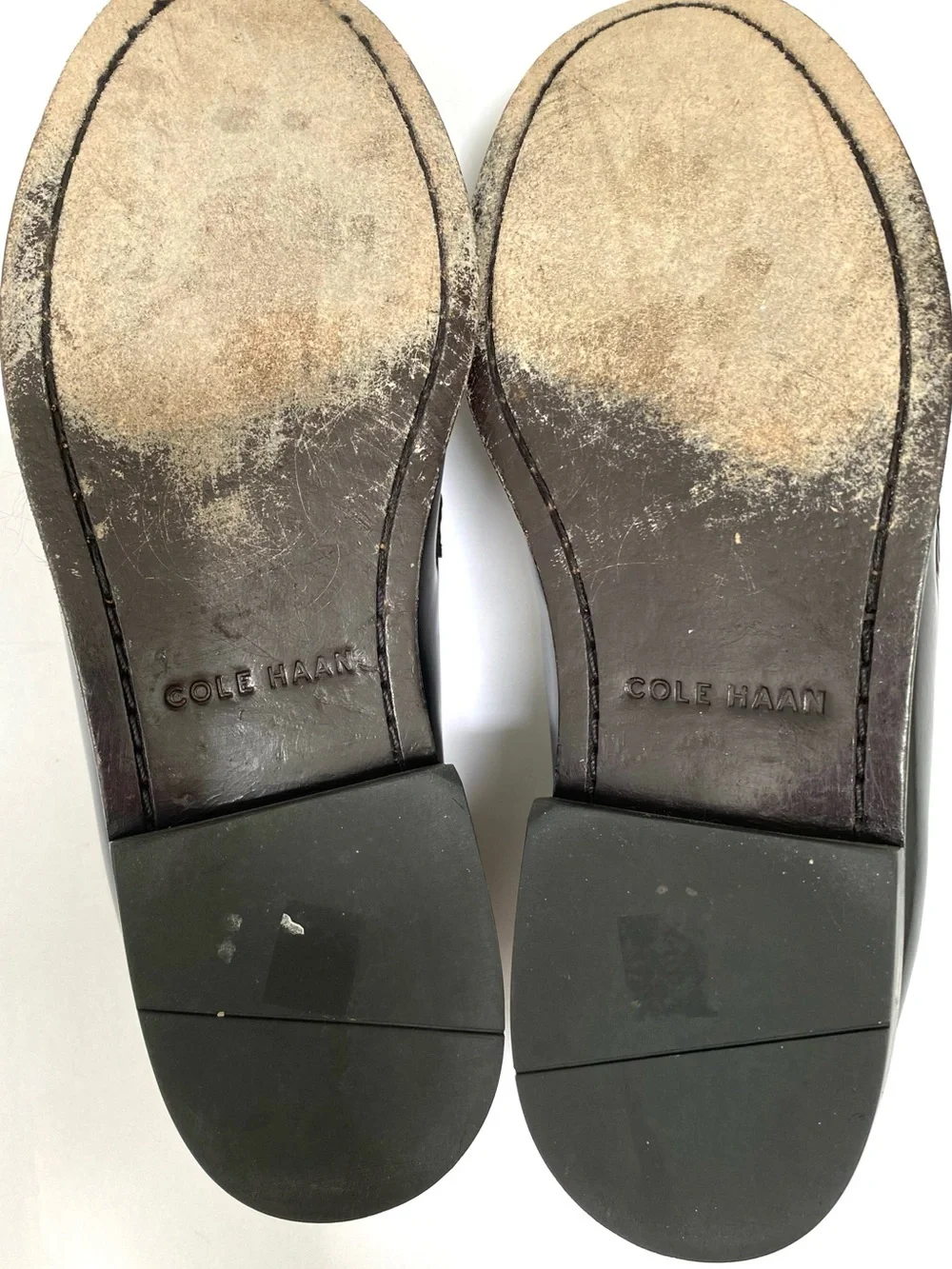 Cole Hawn Men’s Black Leather Penny Loafers 7D